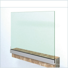 tempered glass fence panels frameless glass balustrade  anodized aluminium profile for glass railing aluminium profile system